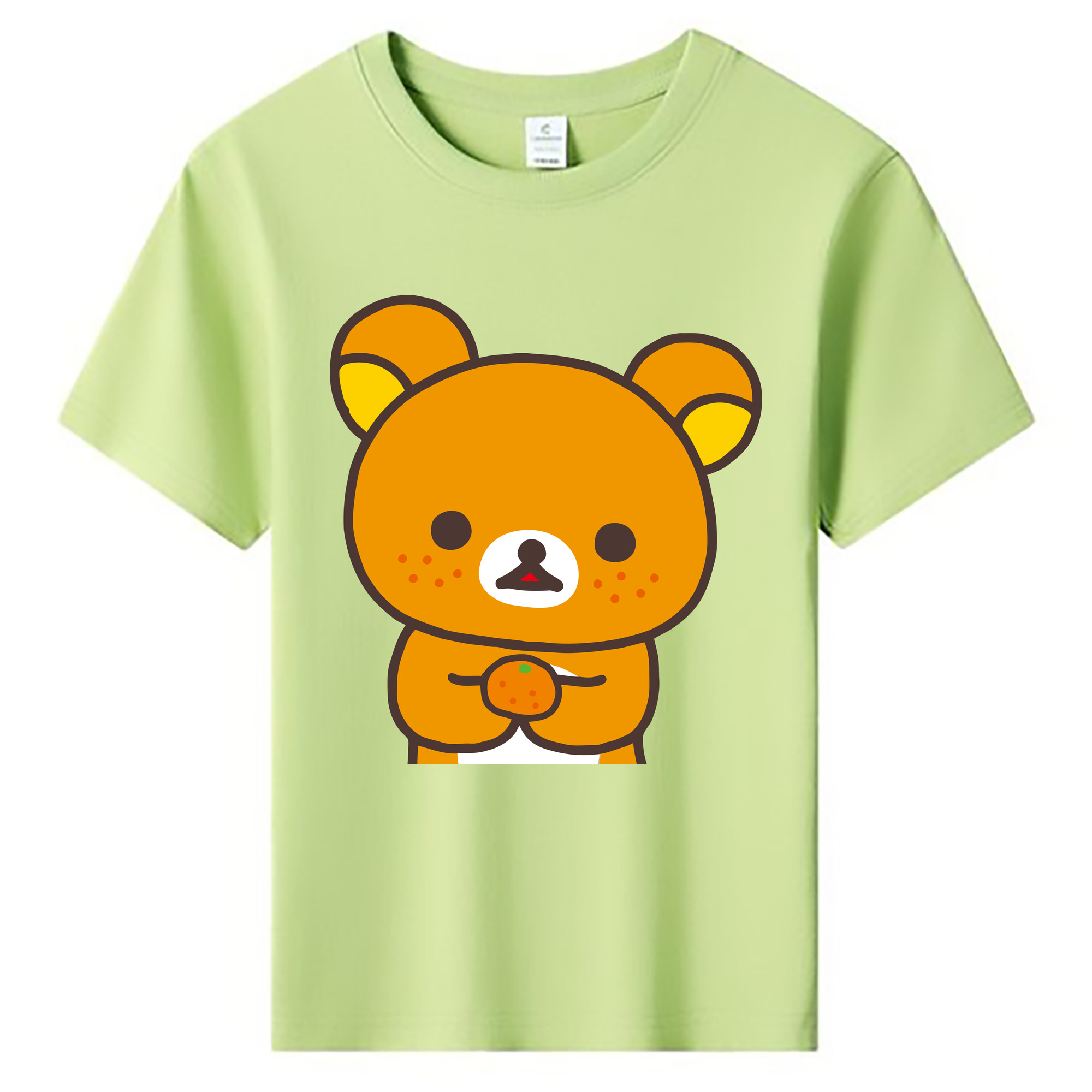 （画像用） リラックマ リラックマ キイロイトリ Rilakkuma Korilakkuma Kiiroitori 綿100％キッズTシャツ（フロントプリント）